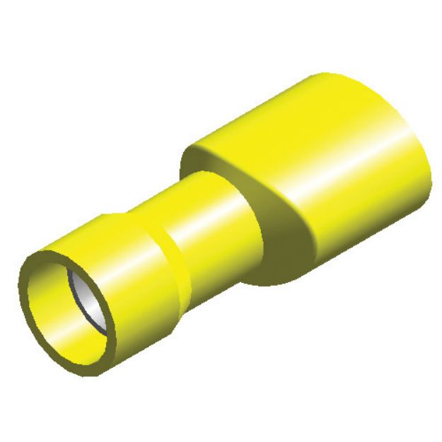 Picture of Yellow Term Female Insulated Spade | 6.3mm